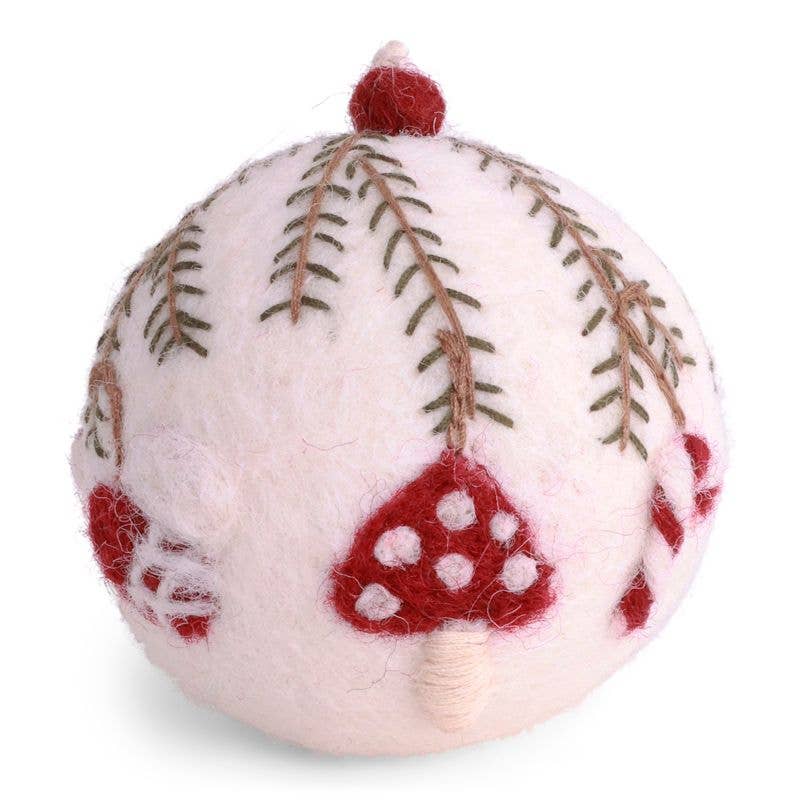 Christmas Bauble - White w/Ornaments