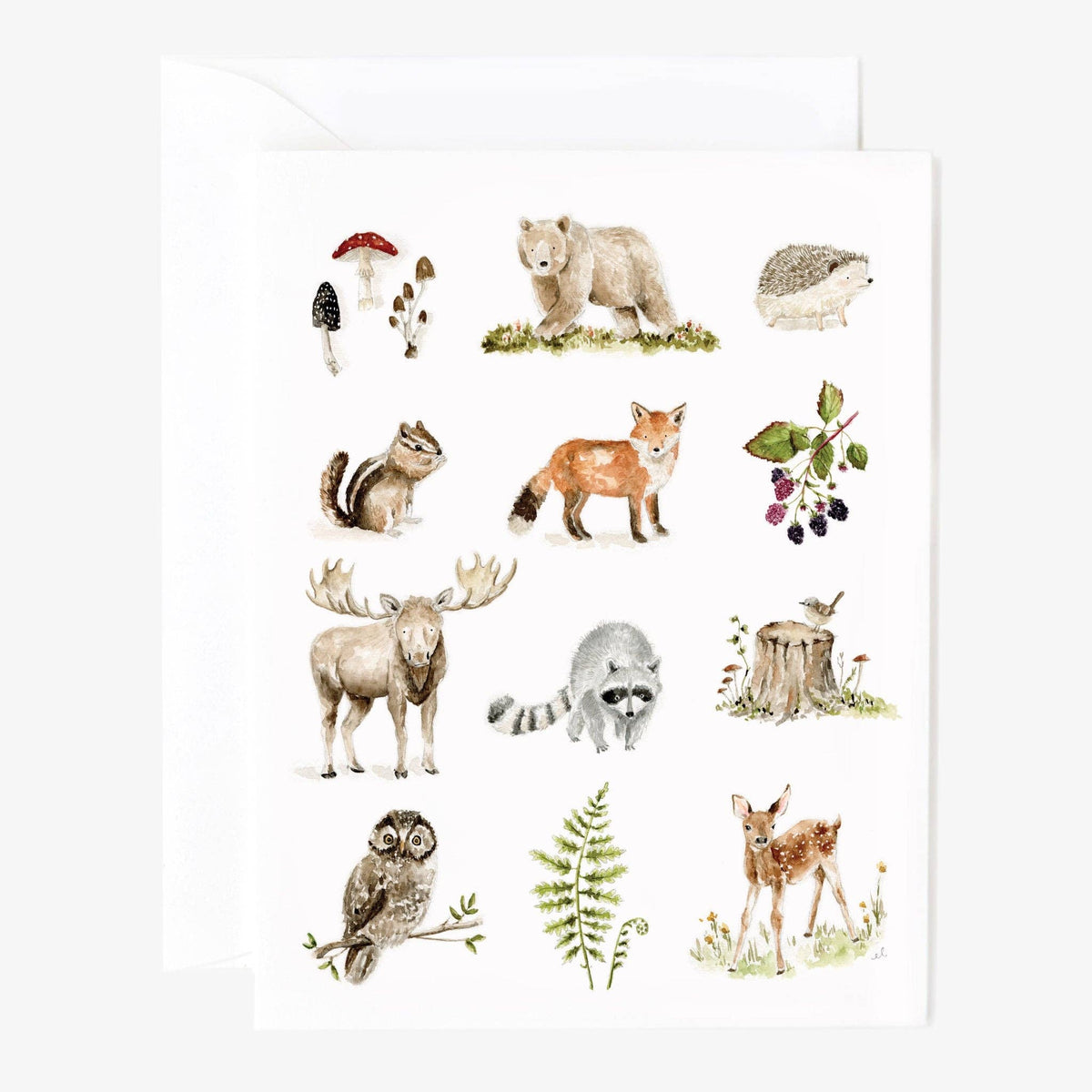 Woodland Notecard: Set of 8