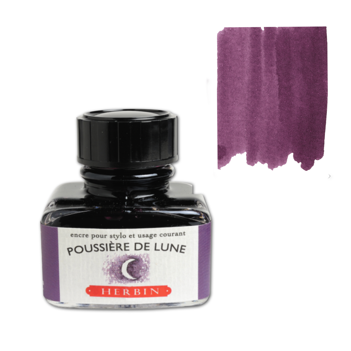 Herbin Fountain Pen Ink 30ml Bottle -35 Colors: Bleu des Profondeurs (Deep Sea Blue)