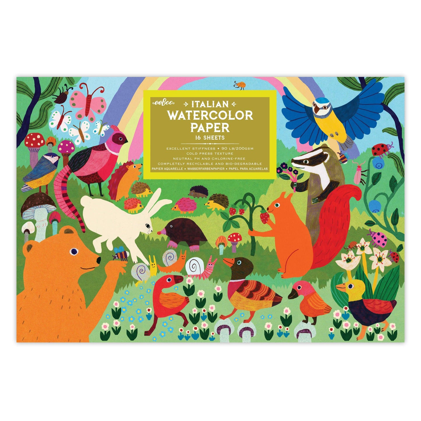Woodland Rainbow Watercolor Pad - eeBoo