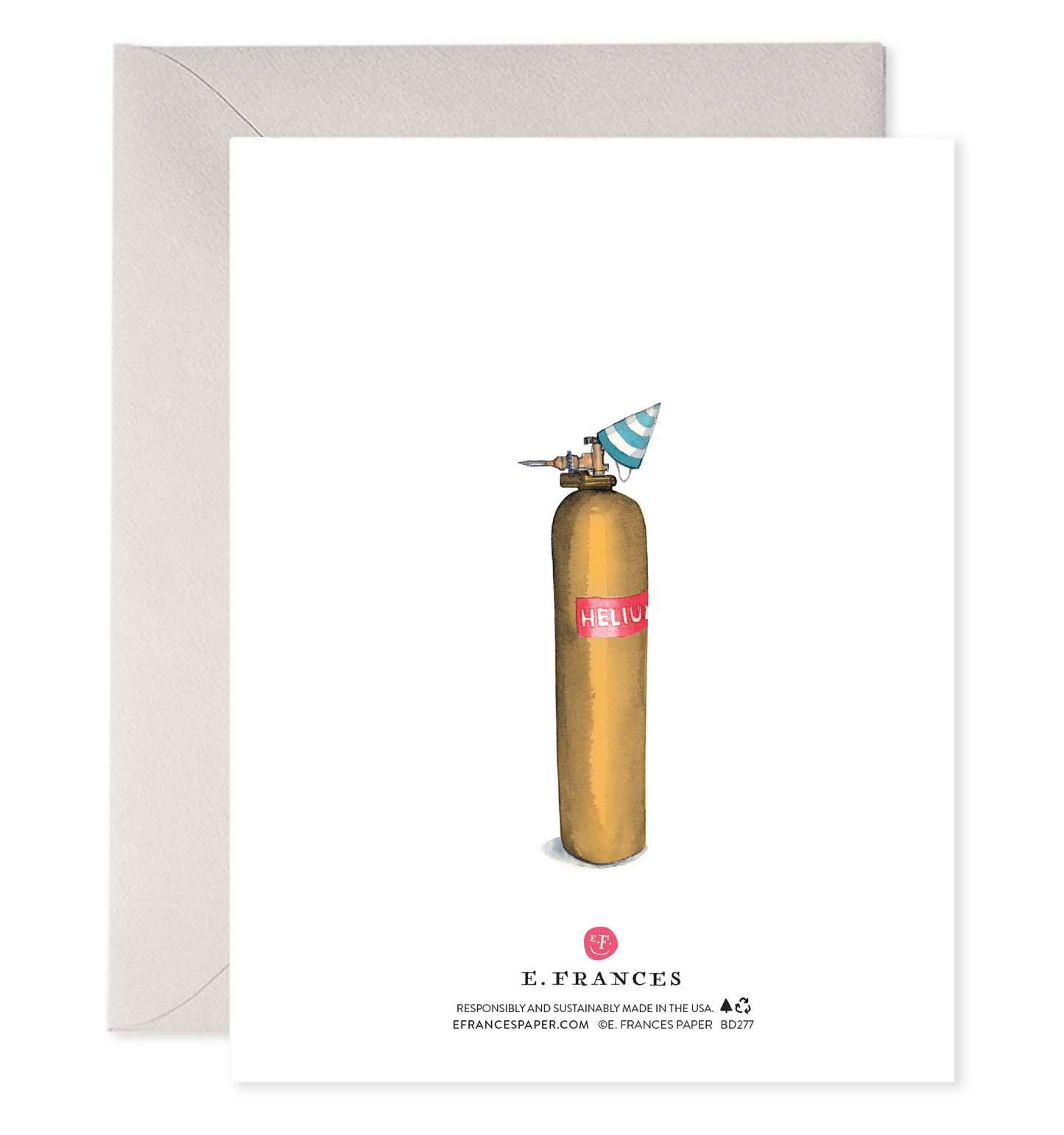 Helium 70 | 70th Birthday Greeting Card: 4.25 X 5.5 Inches