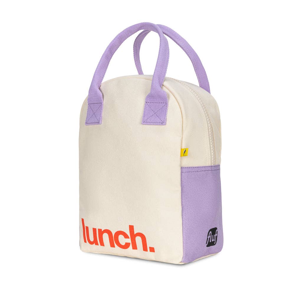 Lunch.' Lavender Poppy - Zipper Lunch Bag