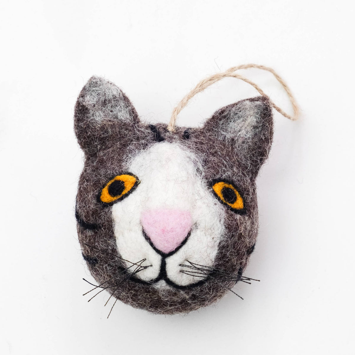 Ornament - Felt Cat Head, Assorted