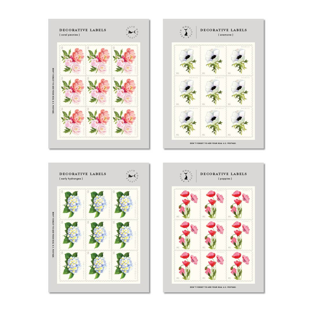 Forever Spring - Decorative Labels - Flower stickers