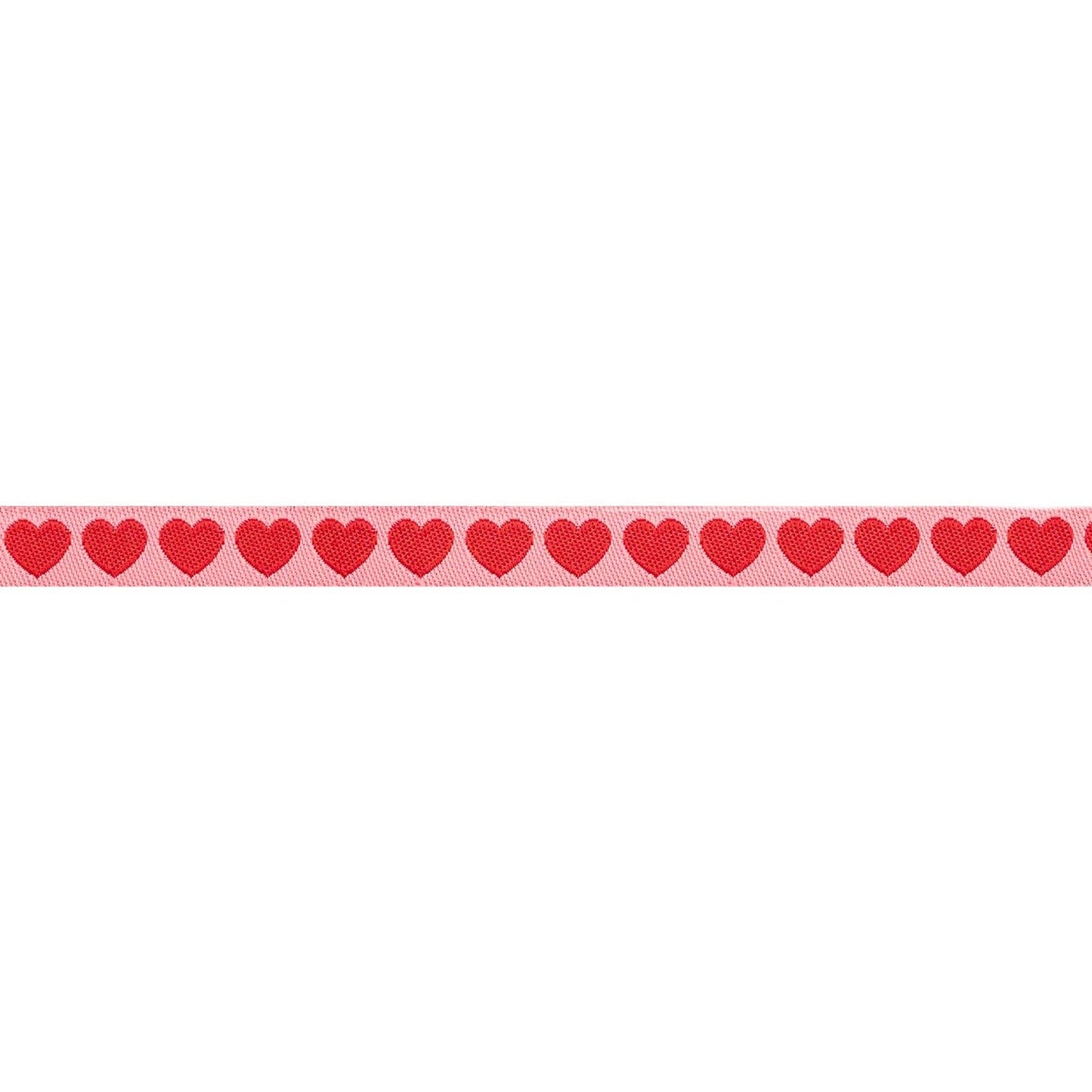 Funny Valentine - Tiny Hearts in Pink and Red - 3/8" width - by Lizzy House - 5 Yard Spool
