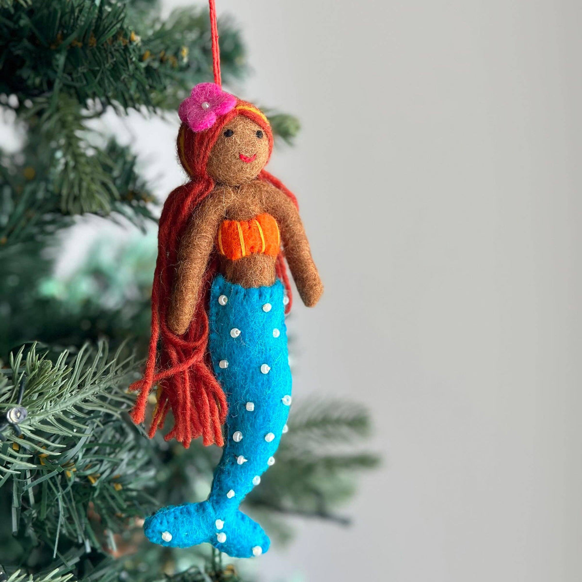 Tropical Mermaid Felt Ornament