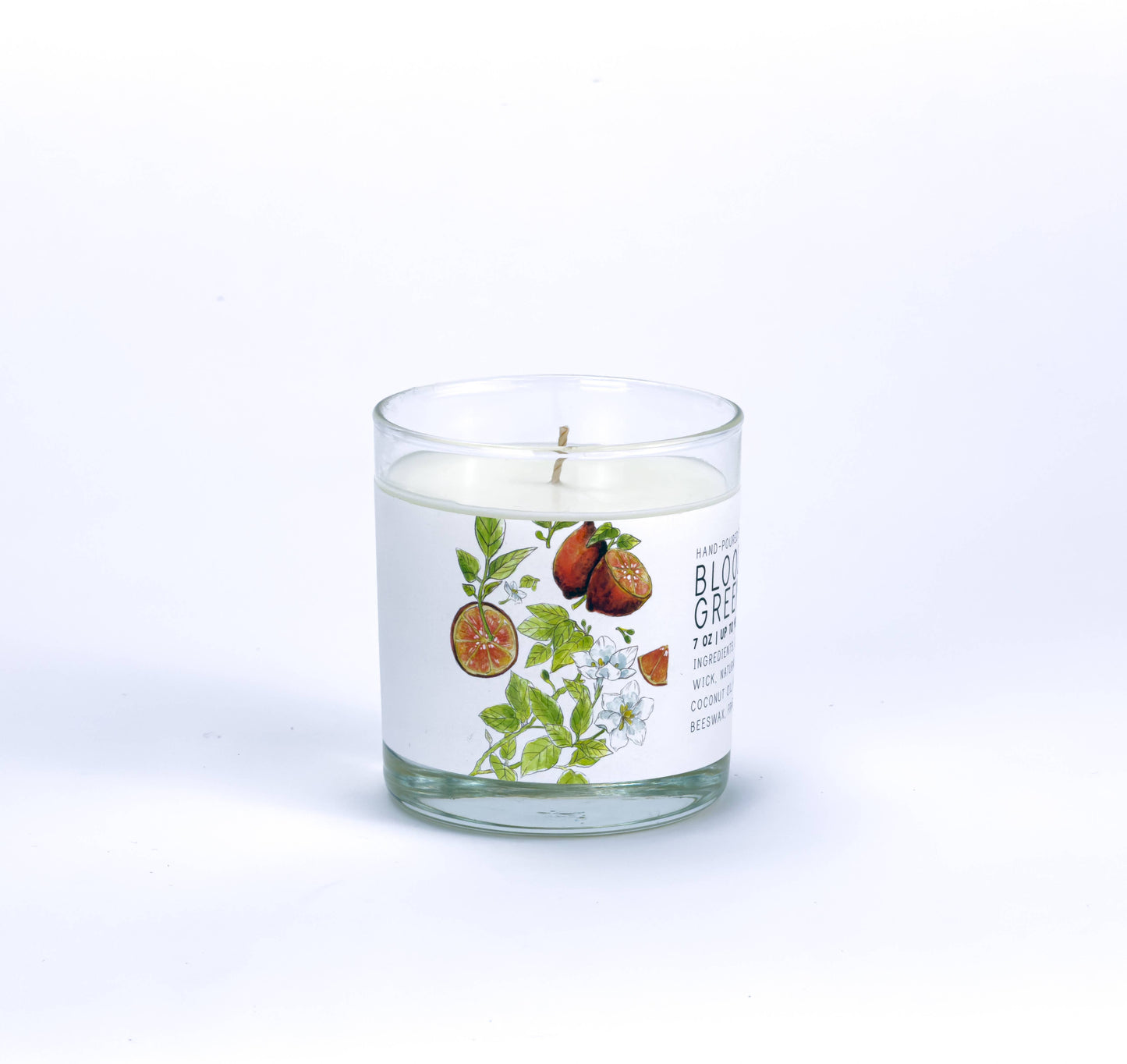 Blood Lime & Green Tea - Medium Glass Candle