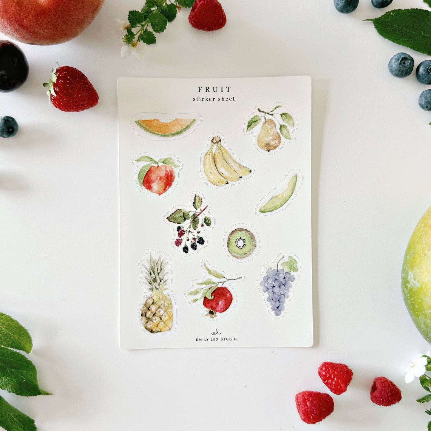 Fruit sticker sheets