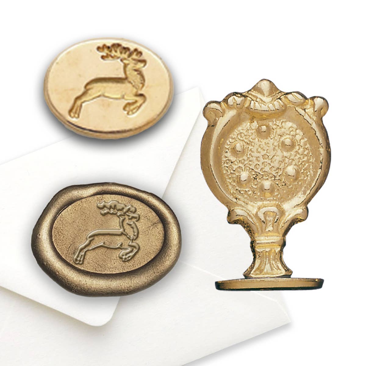 Reindeer Florentine Brass Wax Seal Stamp