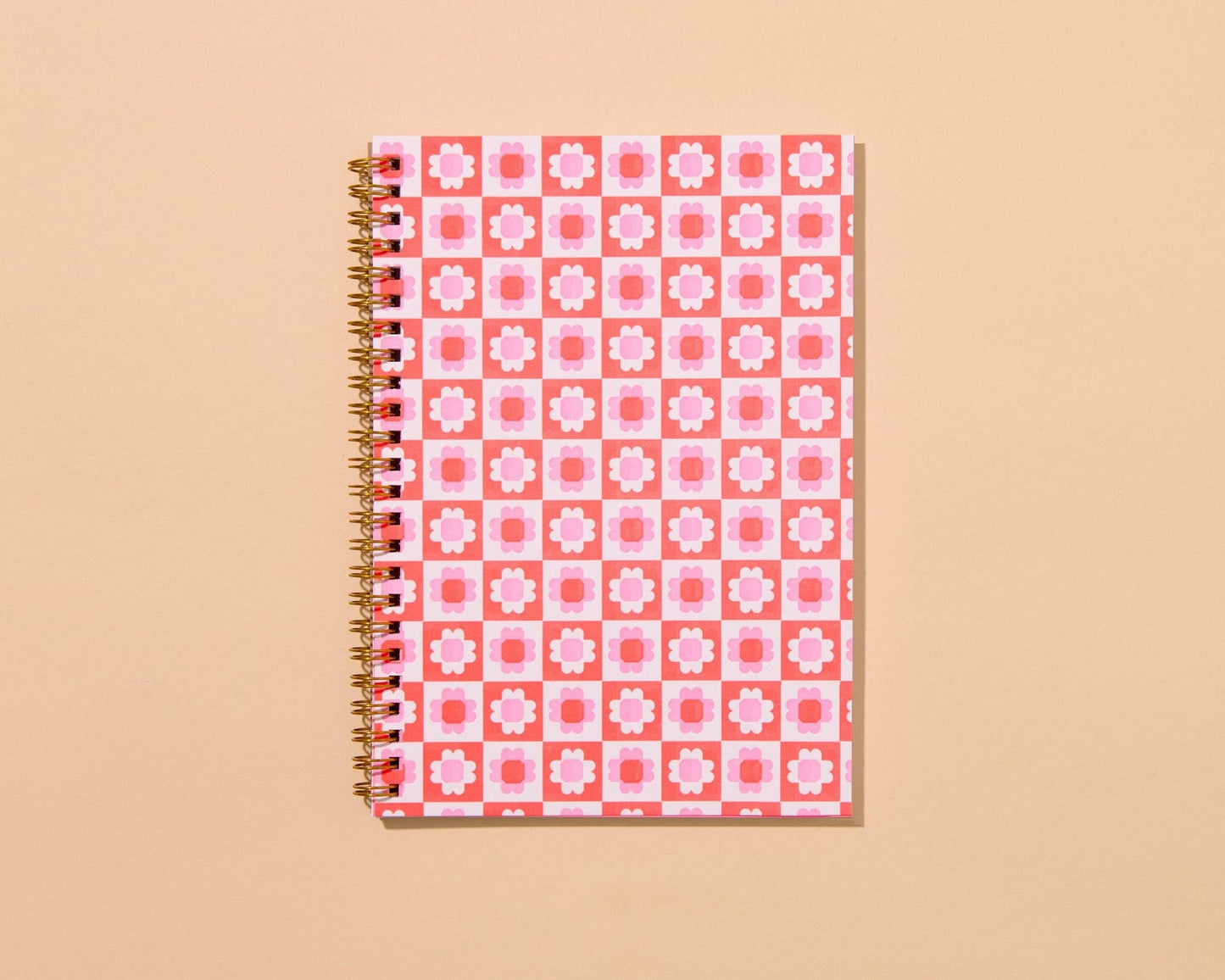 Letterpress A5 Spiral Notebook—Blume Quilt