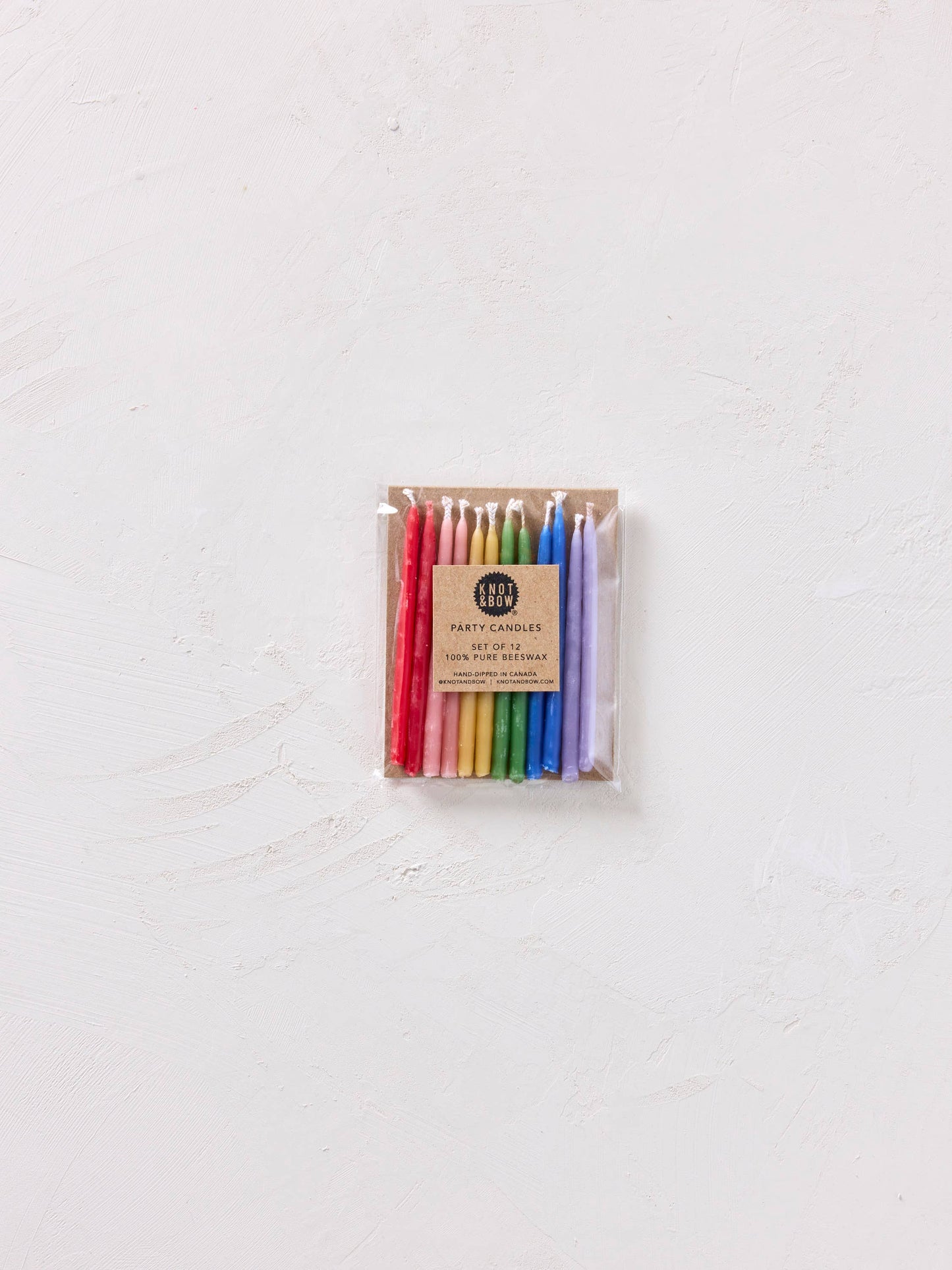 Hand-dipped 100% Beeswax Birthday Candles | Rainbow
