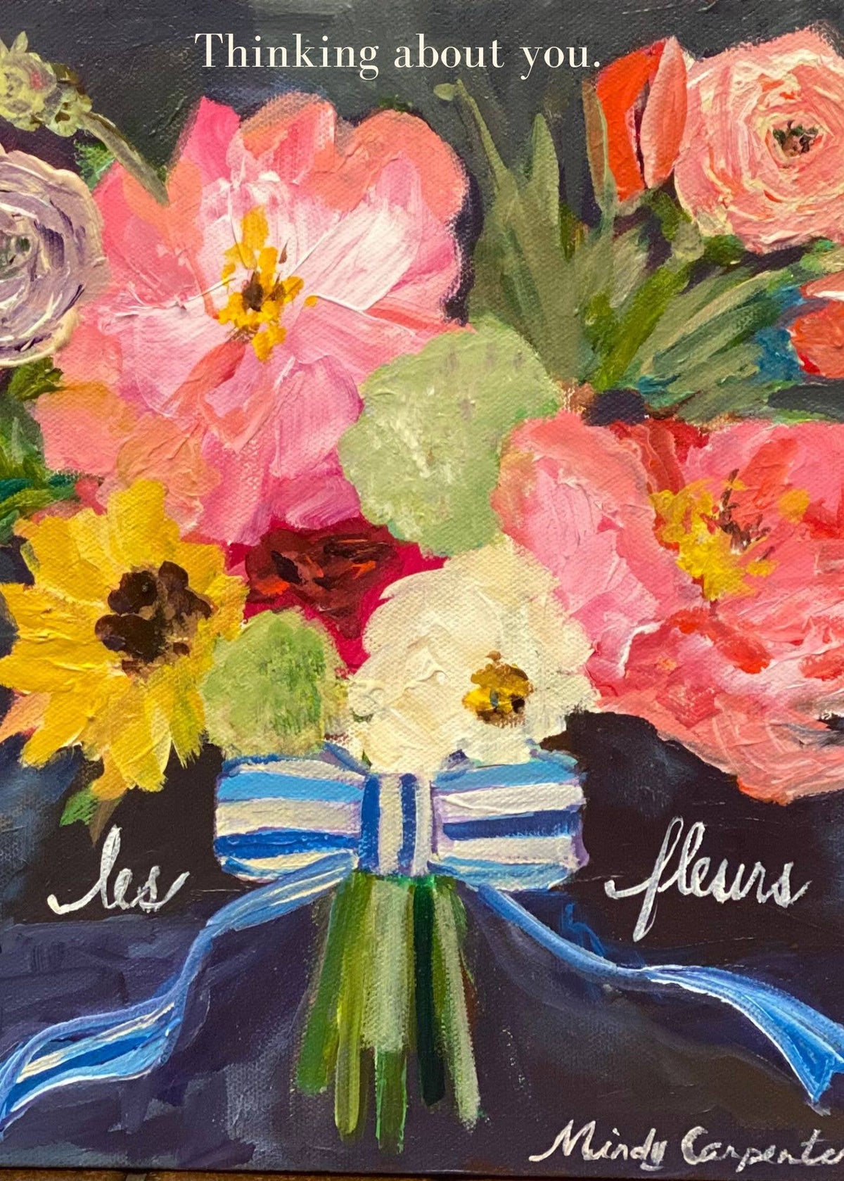 Thinking About You Fleurs Greeting Card