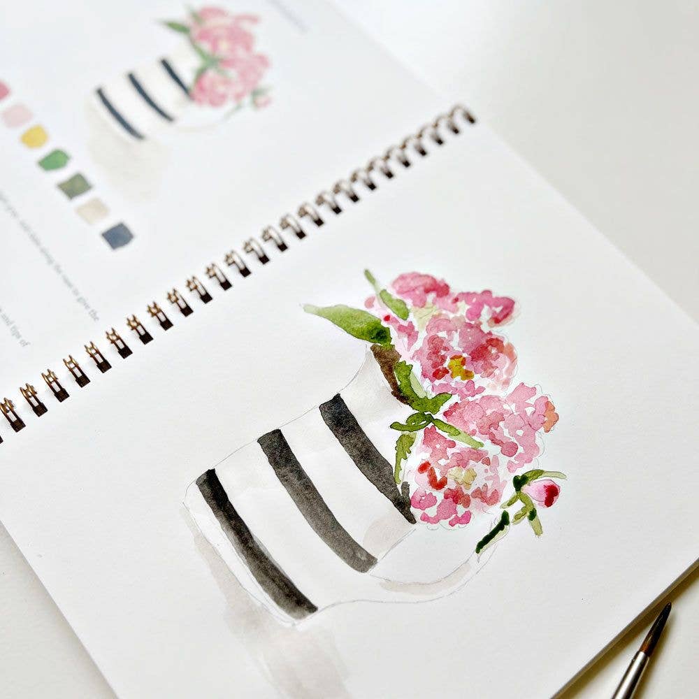 Bouquets watercolor workbook