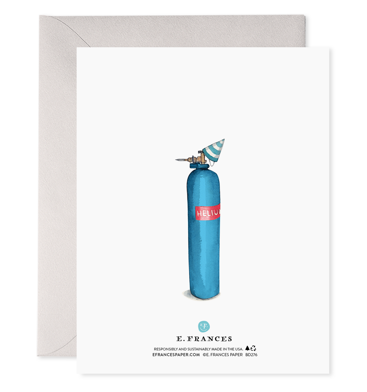 Helium 60 | 60th Birthday Greeting Card: 4.25 X 5.5 Inches