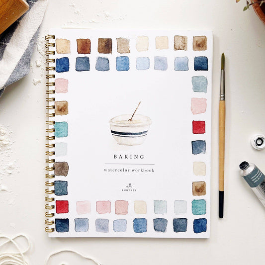 Baking watercolor workbook