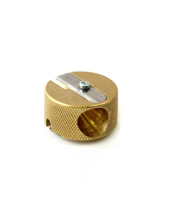 Double-Hole Brass Round Sharpener