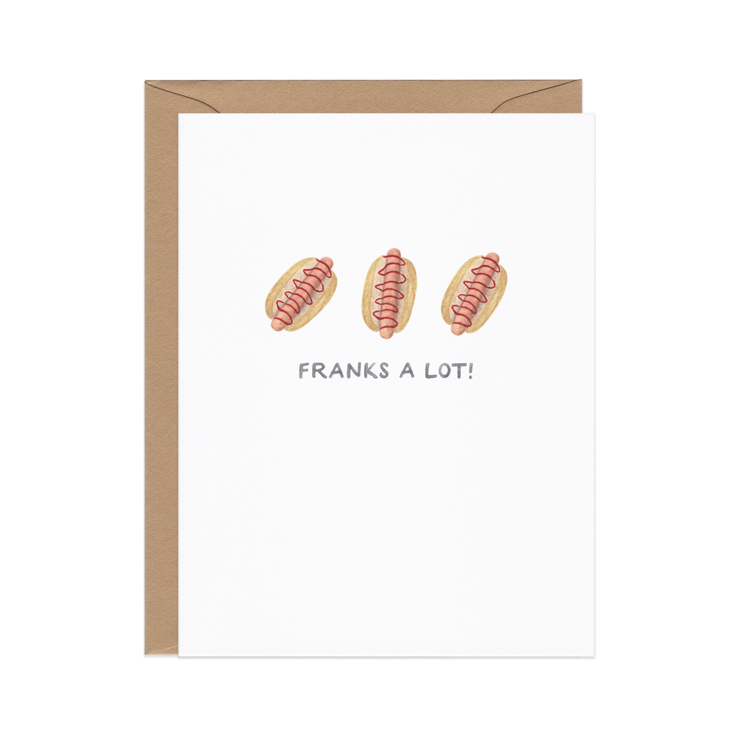 Franks A Lot Hot Dog — Thank You Card