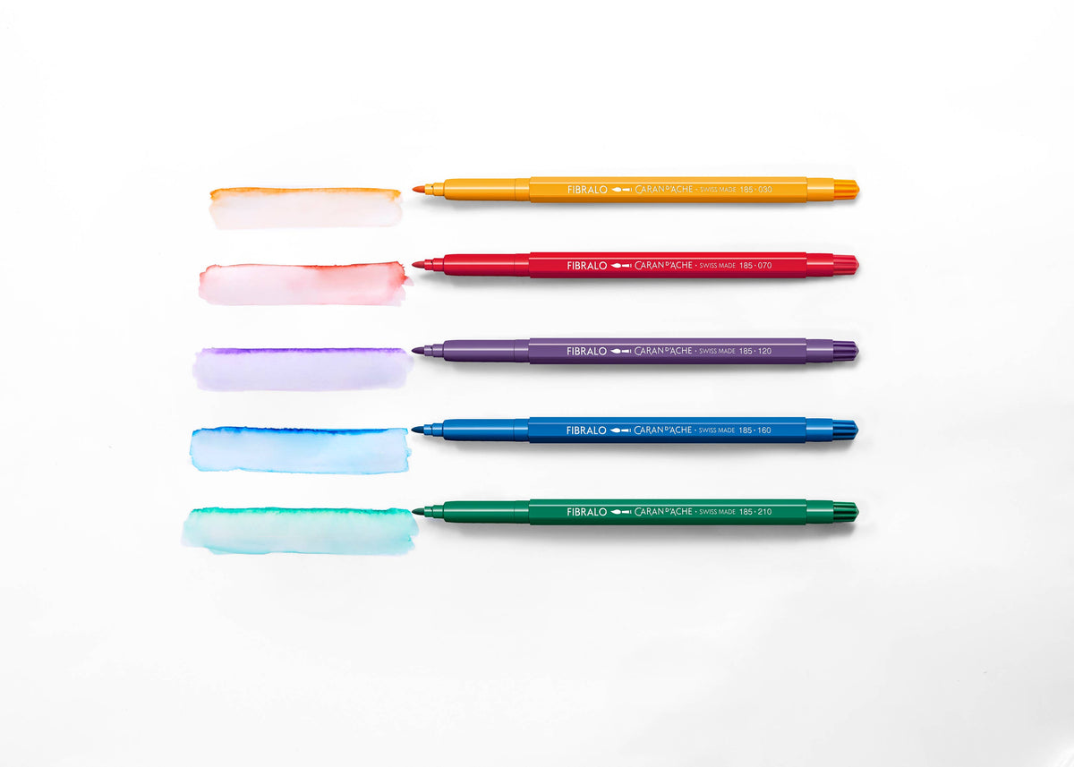 Set of 10 FIBRALO™ Fibre Pen Markers in Metal Box