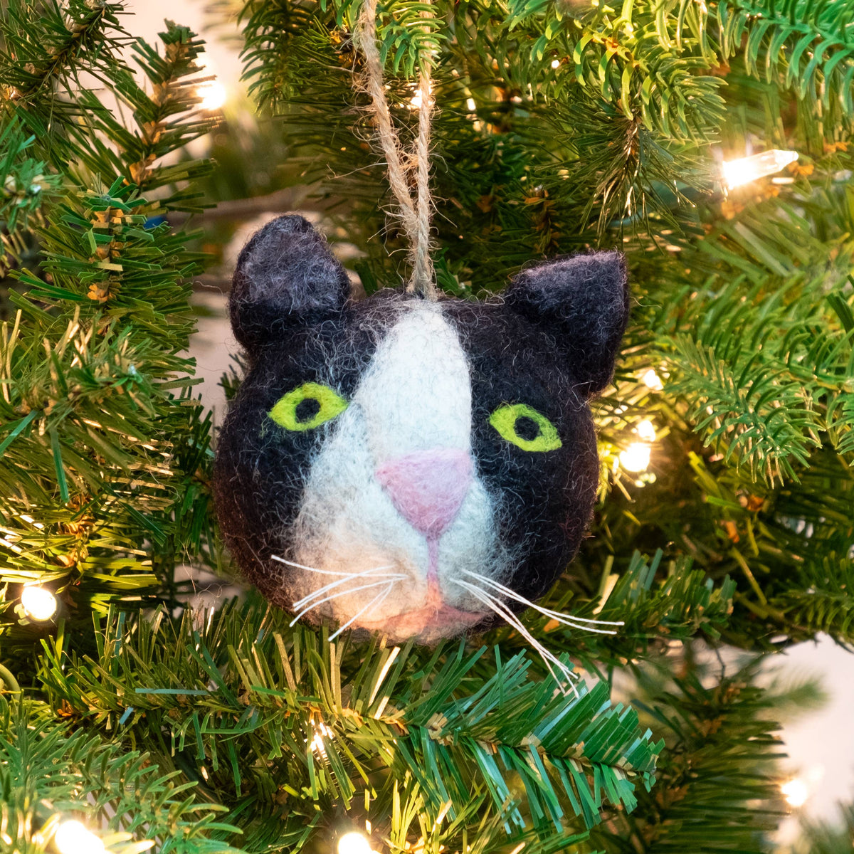Ornament - Felt Cat Head, Assorted