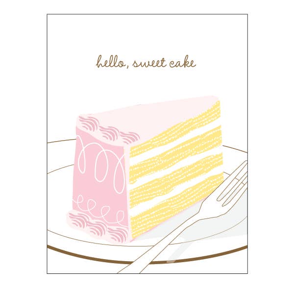 Hello Sweet Cake A2 Card