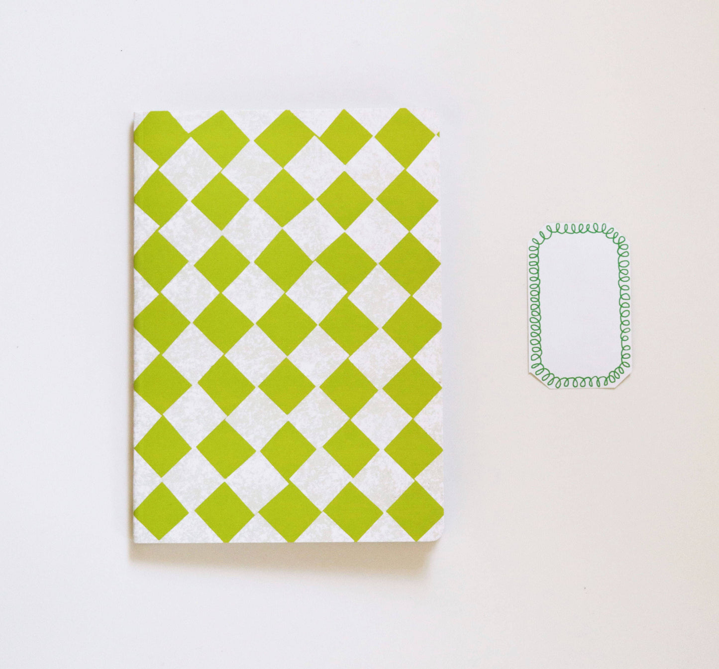 Lime Green Chequered A5 Sketchbook