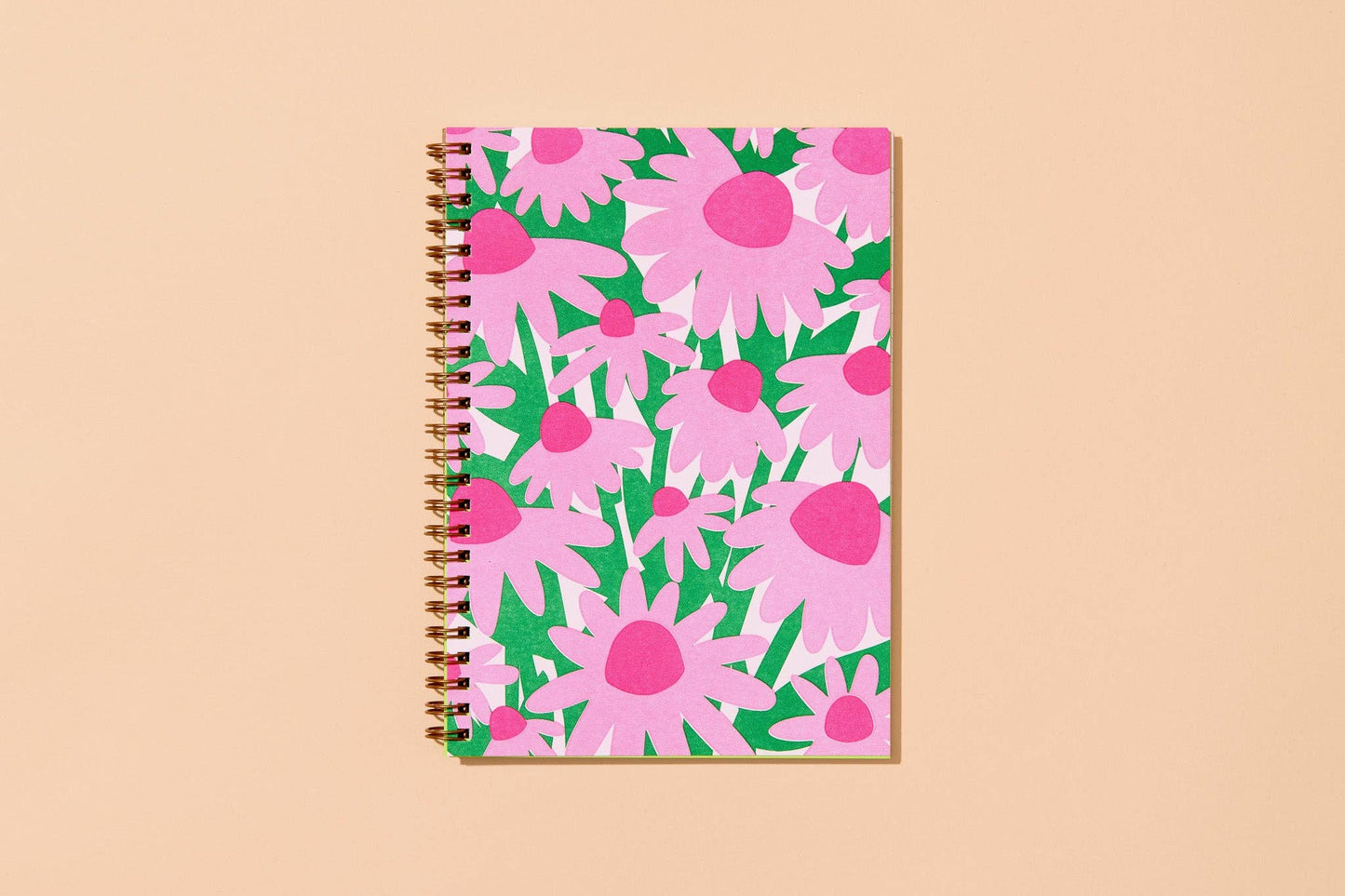 Summer Floral Letterpress Spiral Notebook—Wild Coneflower