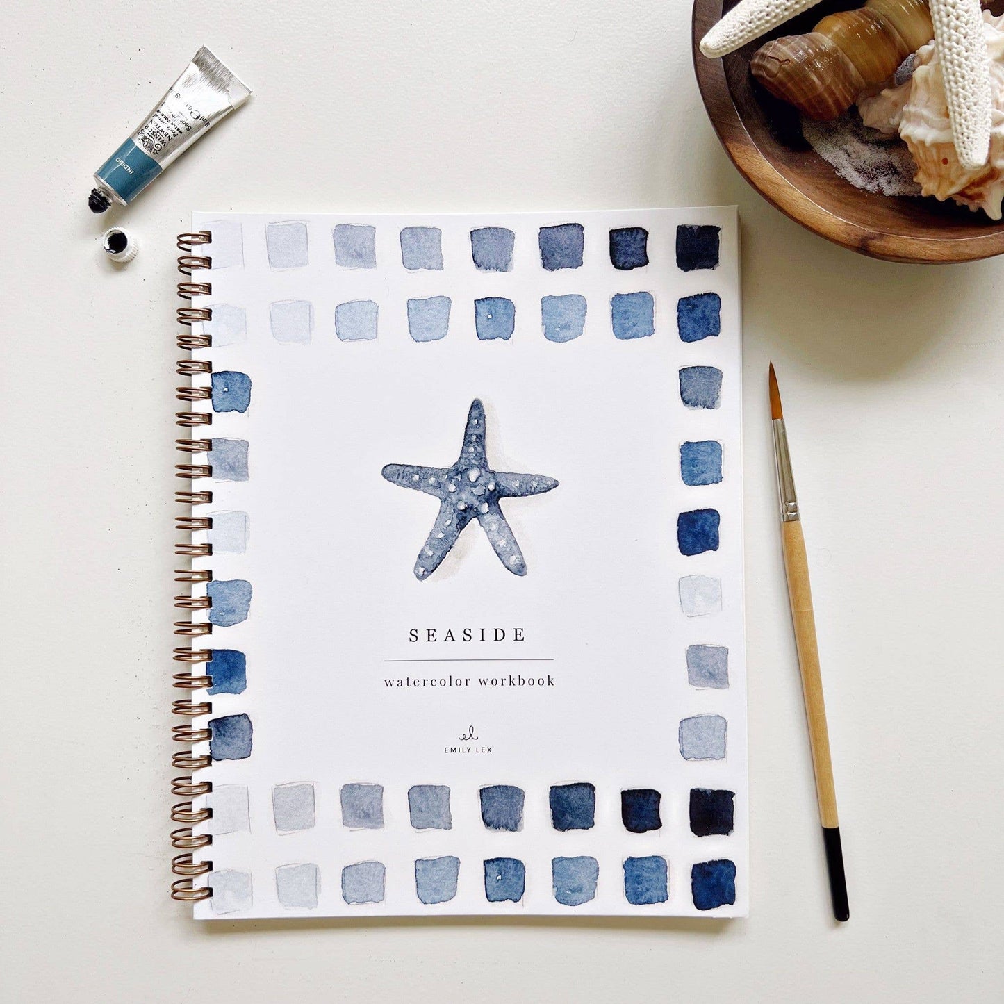 Seaside watercolor workbook