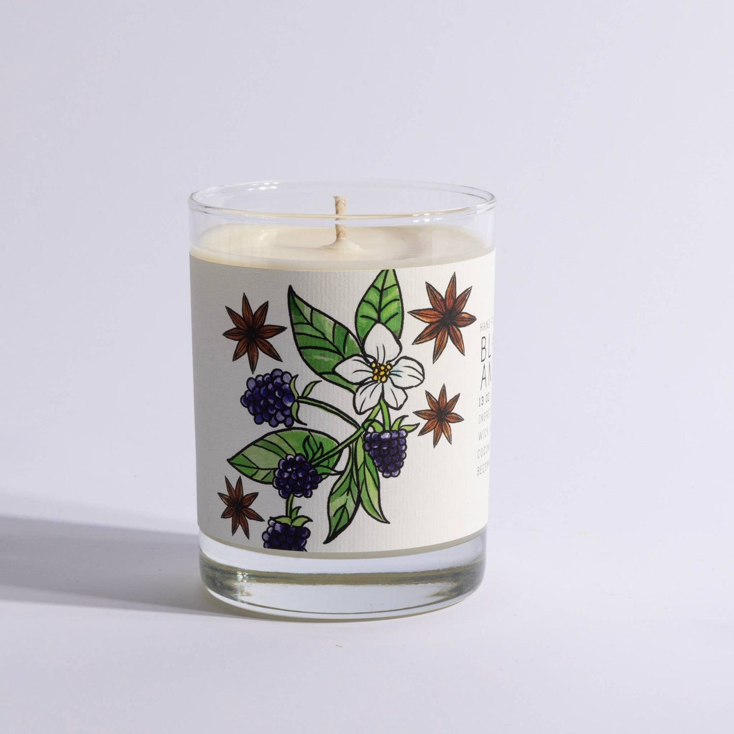 Blackberry Anise - Large Glass Candle