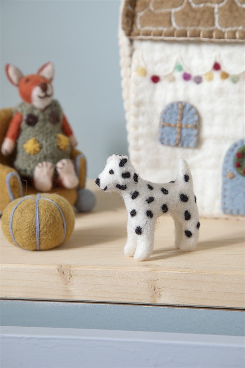 Felt House with String Light Garland