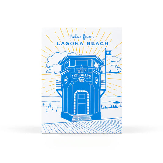 Laguna Beach Letterpress Card