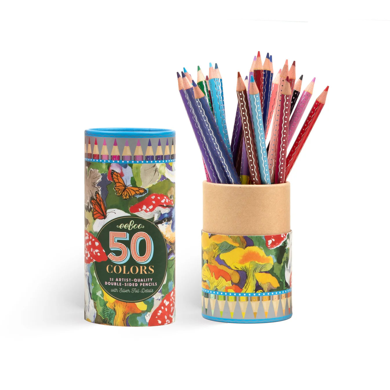 Mushroom 25 Double-Sided Pencils